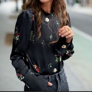 Something Navy x Treasure Bond Floral Satin Tunic